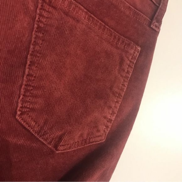 Current/Elliott The Stiletto Burgundy Skinny Corduroy Pants Size 25 NWT - Picture 8 of 11